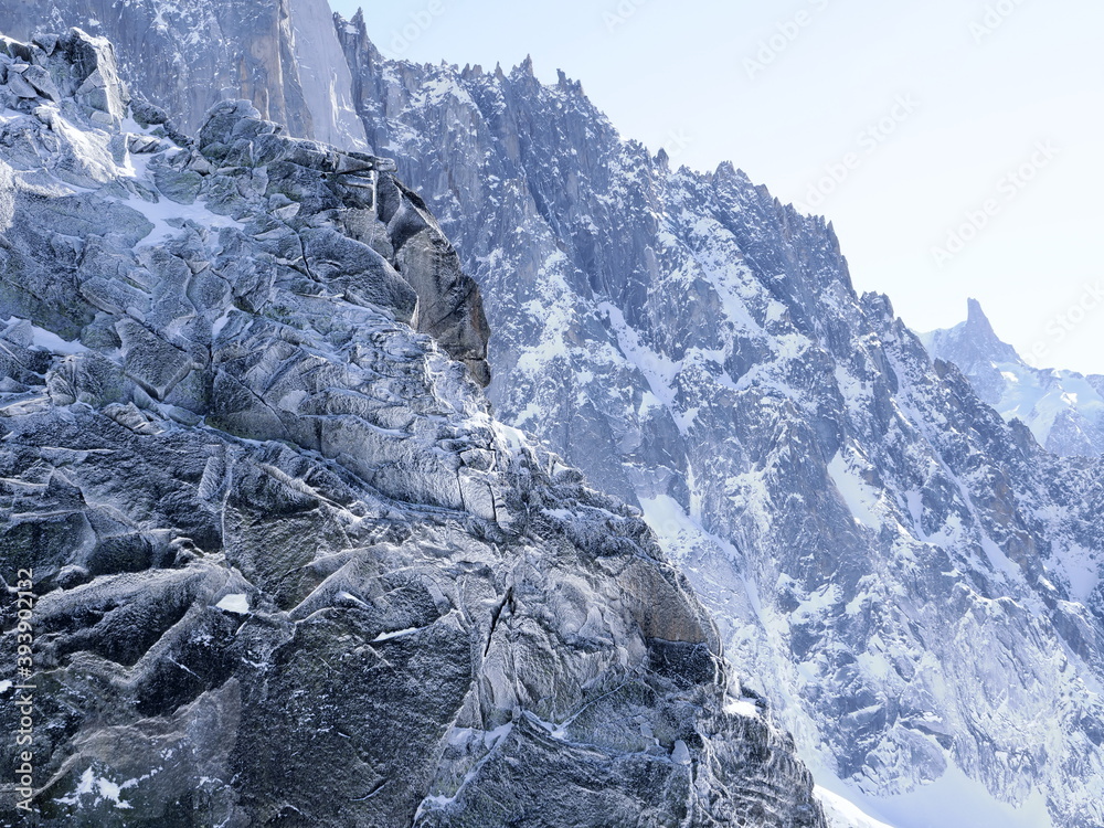 Some frozen mountains  at Grands Montets.