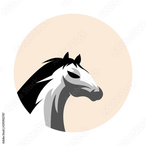 horse head Vector Simple Modern Logo Design