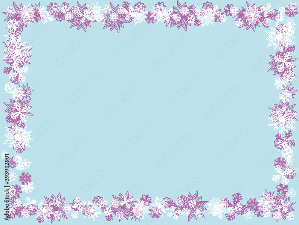 Christmas frame, Wallpaper with snowflakes. Simple new year design for banners. Vector illustration. Christmas frame, Wallpaper with snowflakes. Simple new year design for banners. Vector illustration.