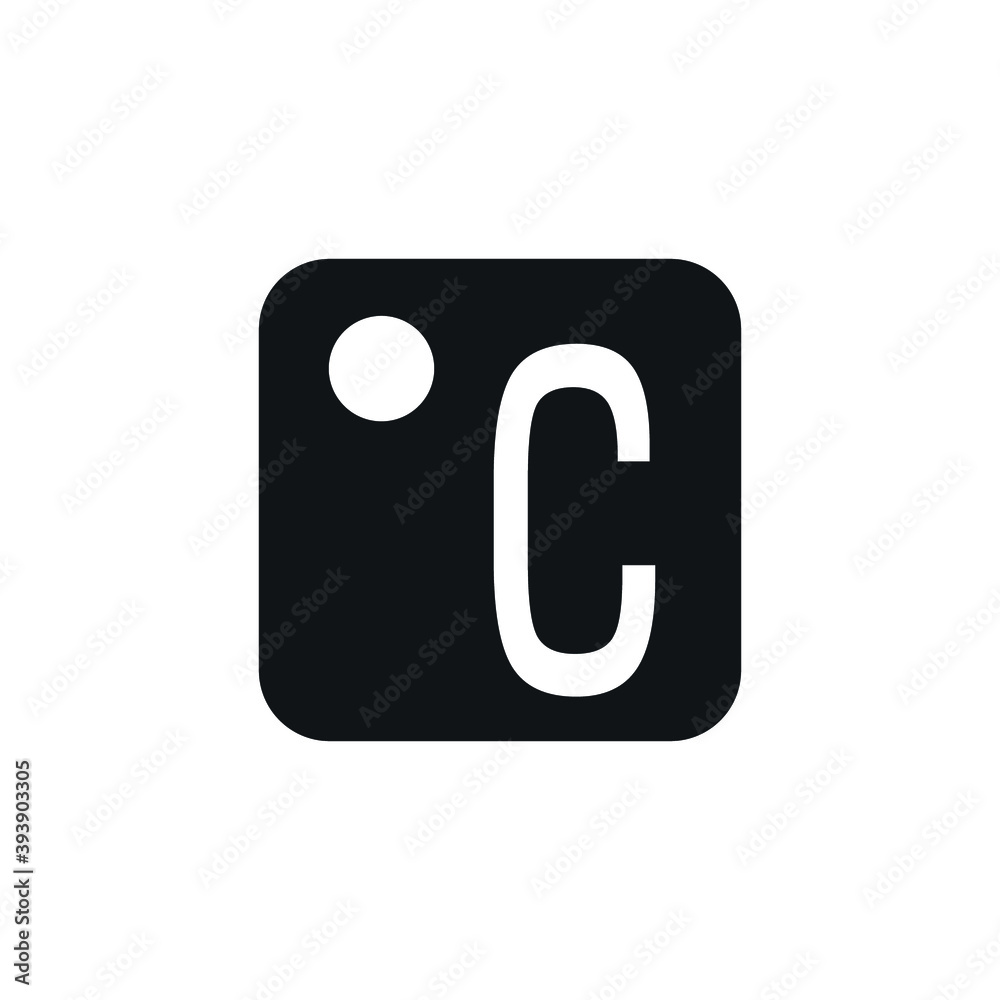 Icon vector graphic of celcius temperature, good for template illustration Icon vector graphic of celcius temperature, good for template illustration