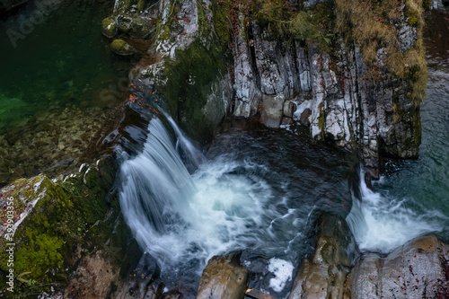 Der Rottachfall Wasserfall am Tegernsee, Bayern, im Herbst photo