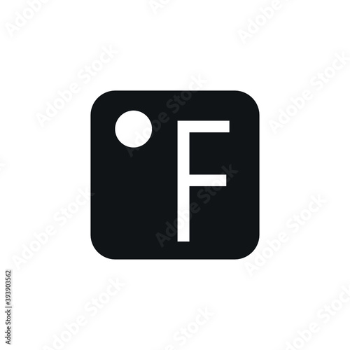 Icon vector graphic of fahrenheit temperature, good for template symbol