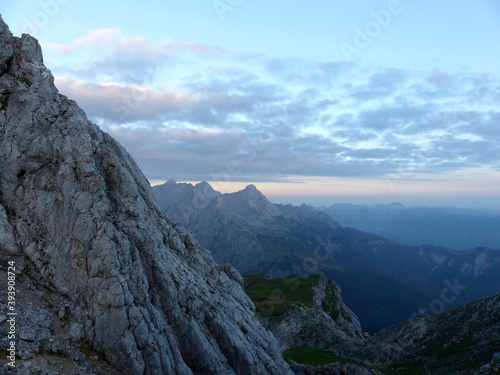 Mountain hiking tour to Meilerhuette hut in Bavaria, Germany
