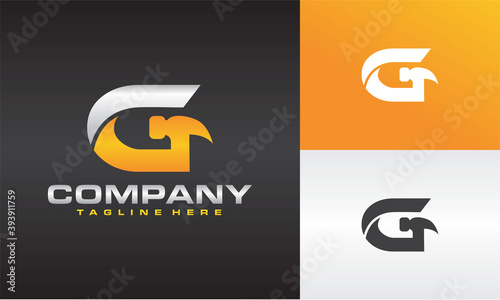 initials G hammer logo