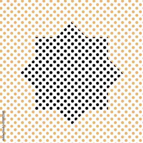 vector illustration of Muslim symbol formed by small dots