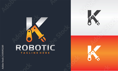 initial K robot arm logo