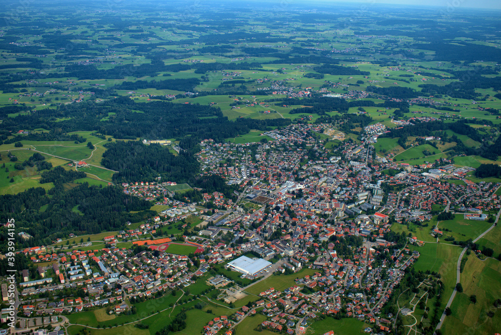 Stadtpanorama über Süddeutschland 28.8.2020