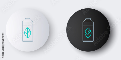 Line Recycling plastic bottle icon isolated on grey background. Colorful outline concept. Vector.