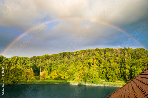 rainbow over the river Danube