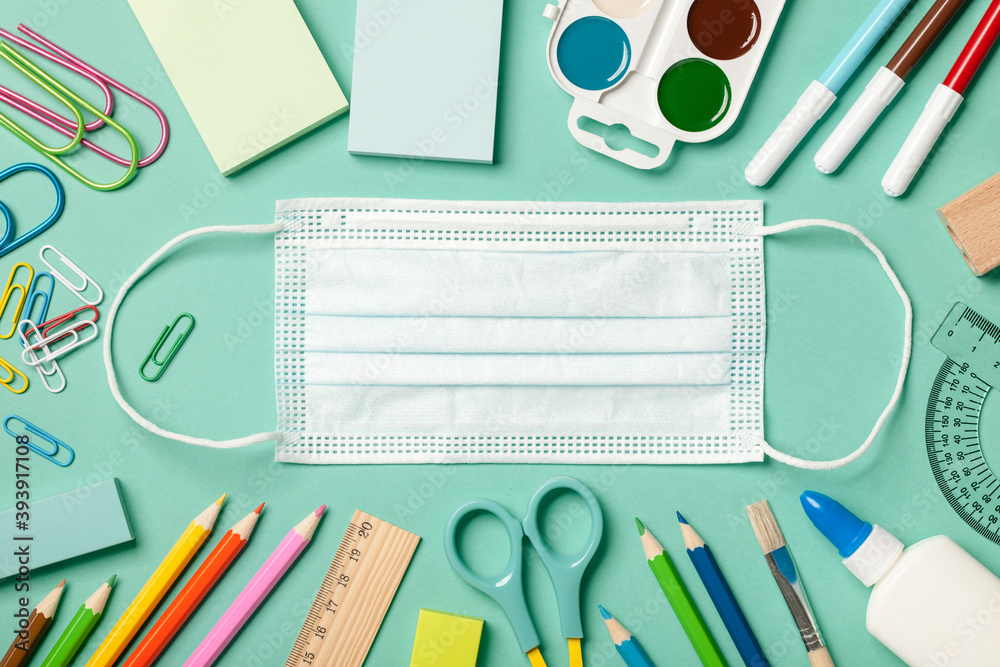 School supplies background School supplies background