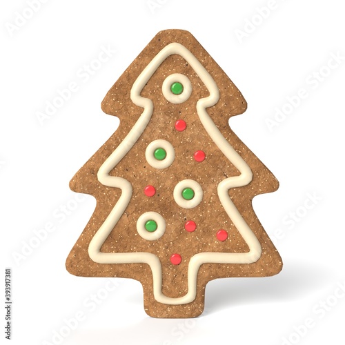 3D Illustration of a Christmas Cookie