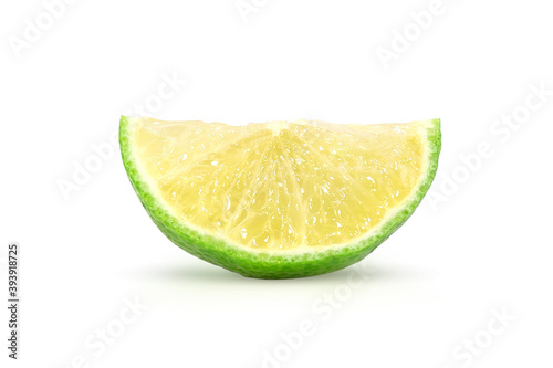 limes Isolated. Lime cut isolated on white background