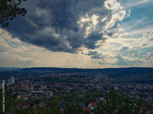 Cloudy sky view on jena at summer from Landgrafen © Marrow83