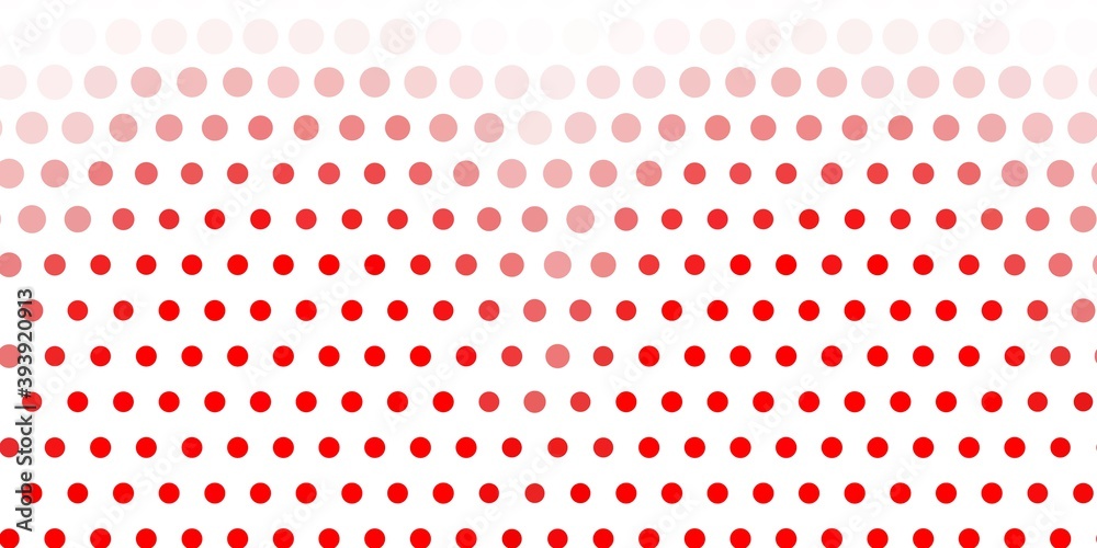 Light red vector background with bubbles.