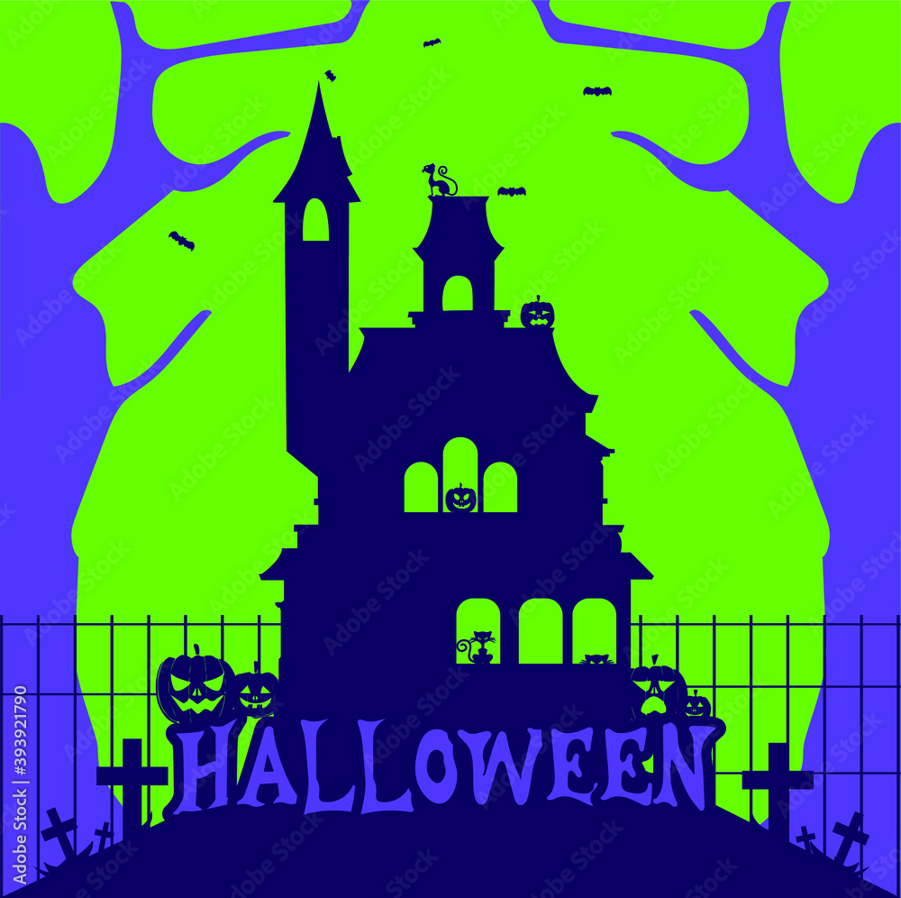 halloween vector illustration for web design