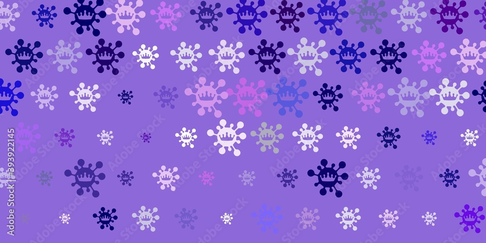 Light Purple, Pink vector texture with disease symbols.