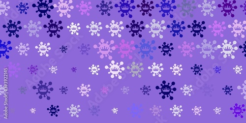 Light Purple, Pink vector texture with disease symbols.