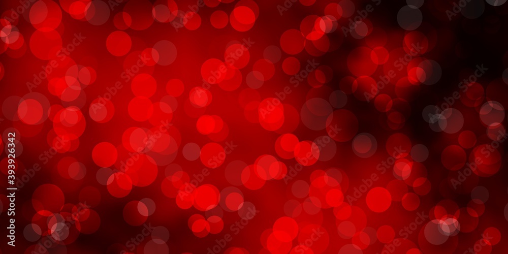 Dark Red vector background with circles. Dark Red vector background with circles.