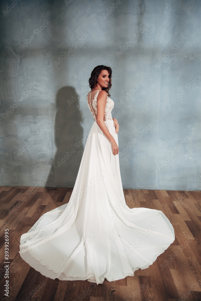 bride on a solid background bride on a solid background