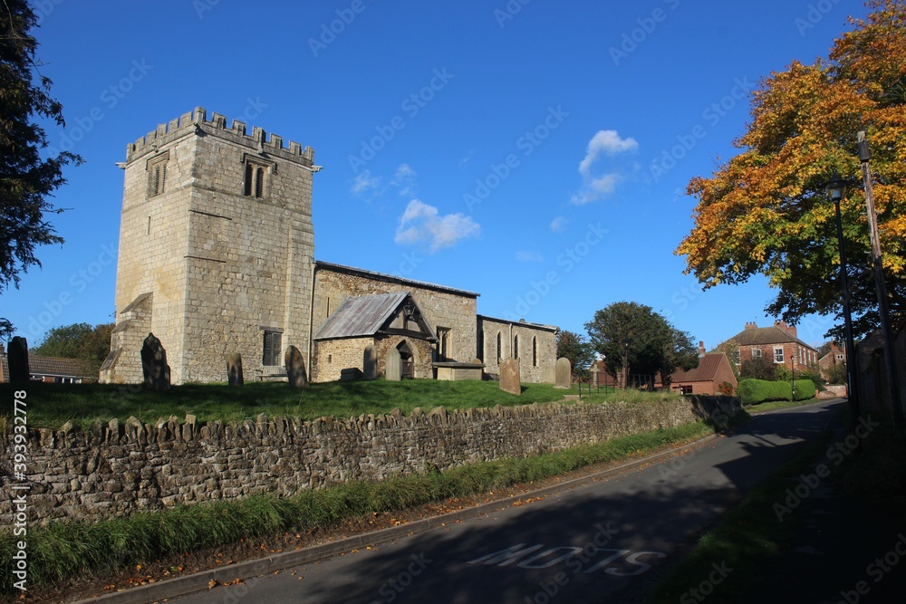 Autumnal view of All Saints Church, Goodmanham, East Riding of Yorkshire. Autumnal view of All Saints Church, Goodmanham, East Riding of Yorkshire.