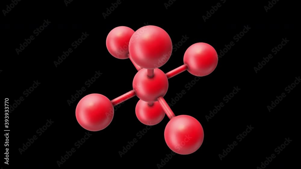 3d model of molecule rotating on alpha channel backgrounds in seamless loops. 3d model of molecule rotating on alpha channel backgrounds in seamless loops.