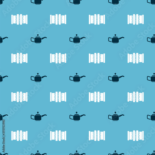 Set Canister for motor machine oil and Industry metallic pipes and valve on seamless pattern. Vector.