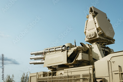 ZRPK Pantsir S Anti-aircraft missile cannon system. The flagship of the air defense of the Russian Armed Forces. photo