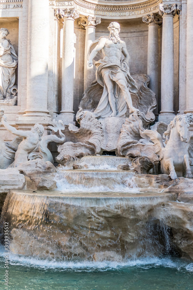 The famous Fountain of Trevi in Rome