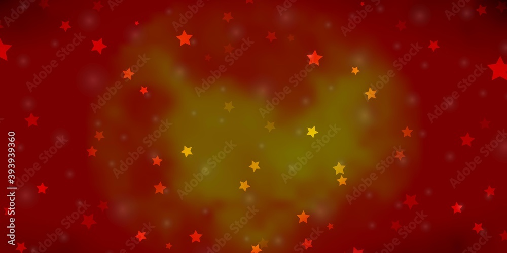 Dark Red vector layout with bright stars.