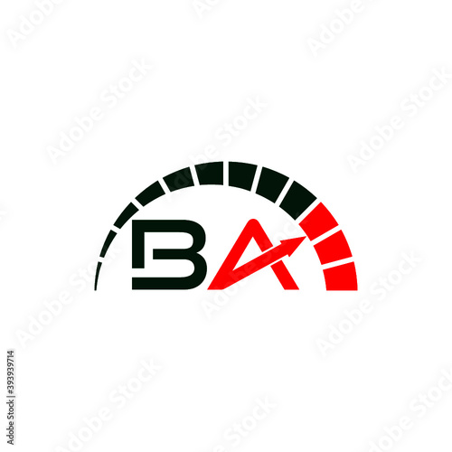 BA letter logo template isolated on white background