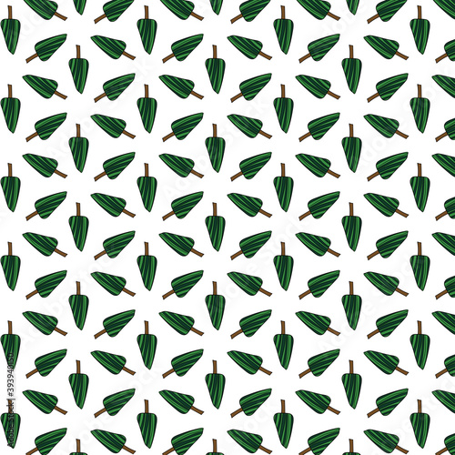 Christmas holidays template. Red, green Christmas trees, pattern.