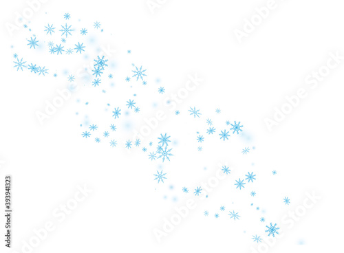 Wallpaper Mural Snowflakes. Snow, snowfall. Falling scattered blue snowflakes on a white background. Vector Torontodigital.ca