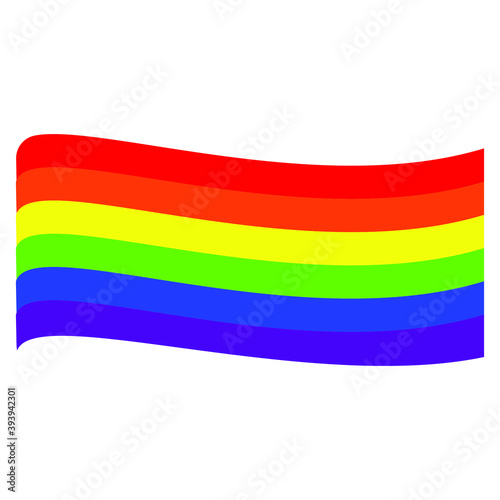 LGBT symbol  Pride  Freedom flag in rainbow colors  vector isolated illustration on white background