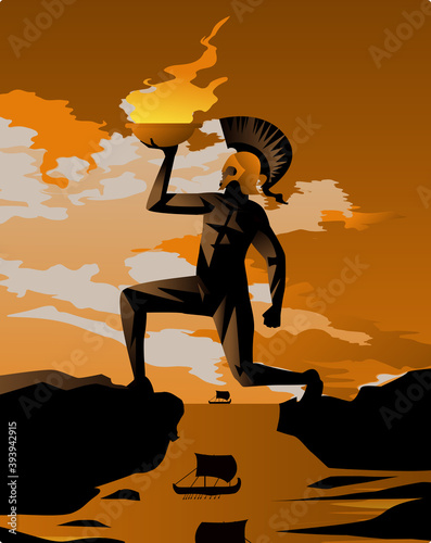 giant rhodes colossus pass statue
