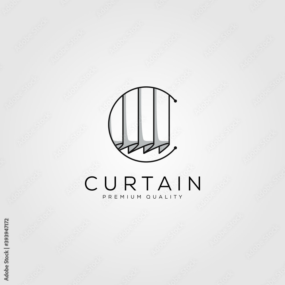curtain logo letter c symbol line art vector illustration design curtain logo letter c symbol line art vector illustration design