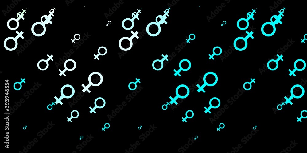 Dark Blue, Red vector backdrop with woman's power symbols. Dark Blue, Red vector backdrop with woman's power symbols.
