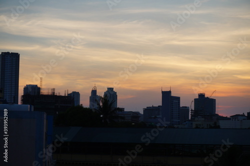 Manila Sunset on top of a commercial building