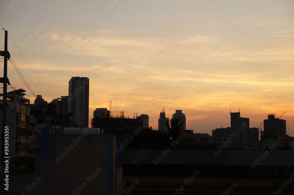 Manila Sunset on top of a commercial building