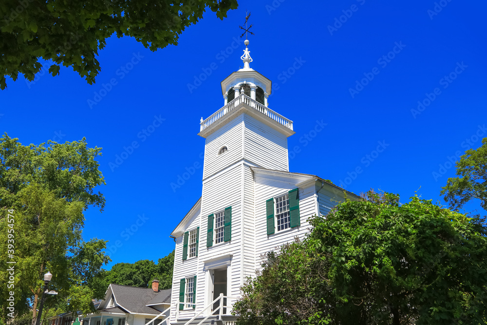 Historic Mission church in Mackinac island, Michigan