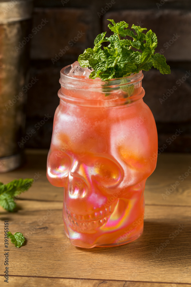 Refreshing Boozy Zombie Tiki Cocktail Refreshing Boozy Zombie Tiki Cocktail