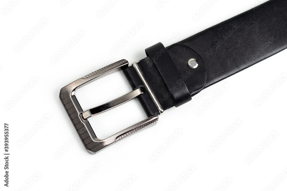 Leather belt for men, leather brown belt on white background, elegant leather belt. Leather belt for men, leather brown belt on white background, elegant leather belt.