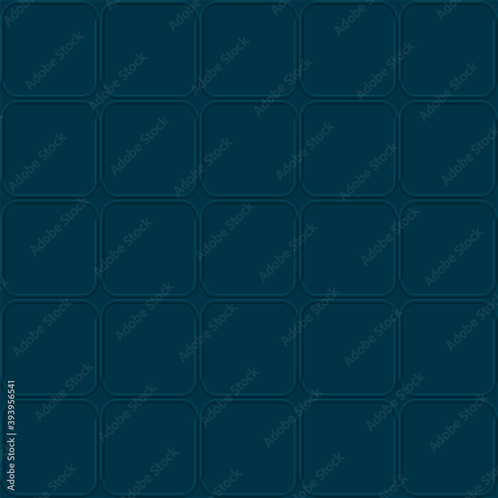 Blue background with squares convex volumetric pattern. Vector illustration.