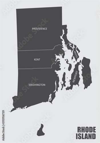 Rhode Island county map