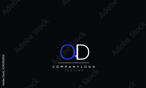 Alphabet letters Initials Monogram logo  OD, DO,O AND D