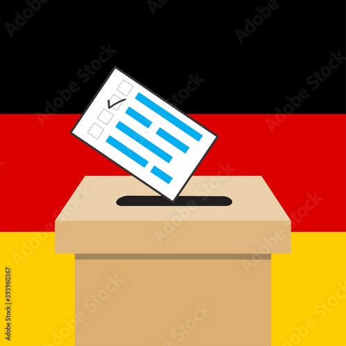 ballot box with flag Germany