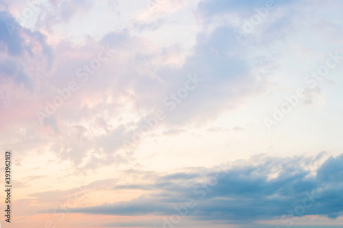 Beautiful sky at dawn, abstract background, copy space