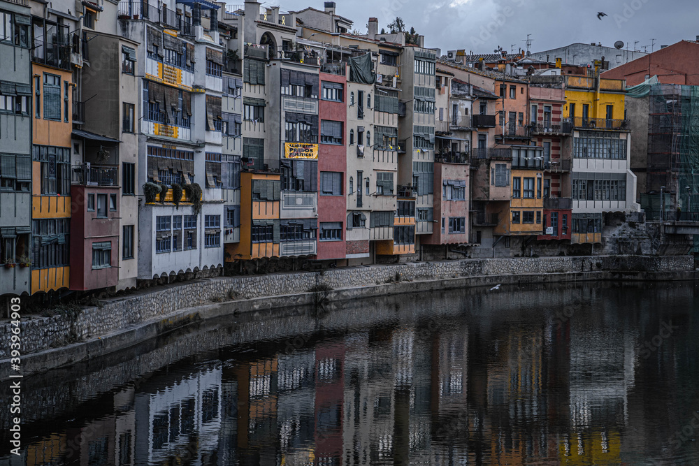 Colorful houses on the river
