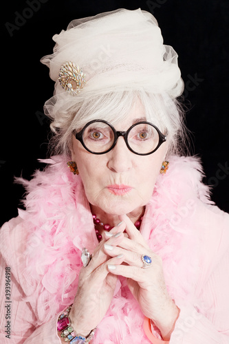 Canvas Print Beautiful Quirky Senior Woman