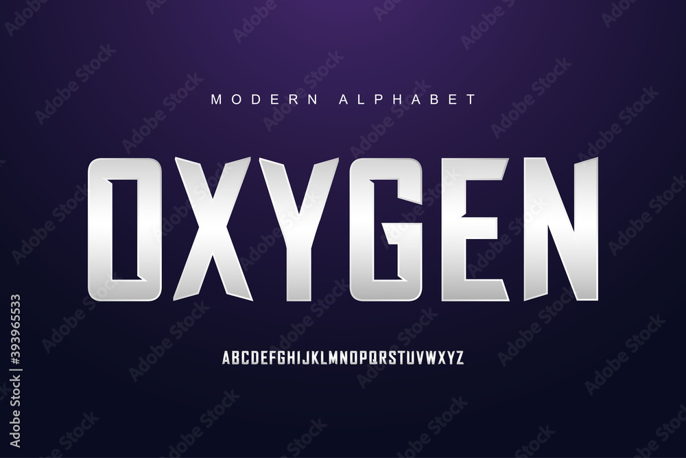 Elegant Silver alphabet font set. Typography modern style display font. Premium Vector