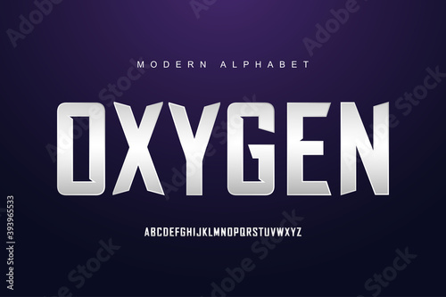 Elegant Silver alphabet font set. Typography modern style display font. Premium Vector